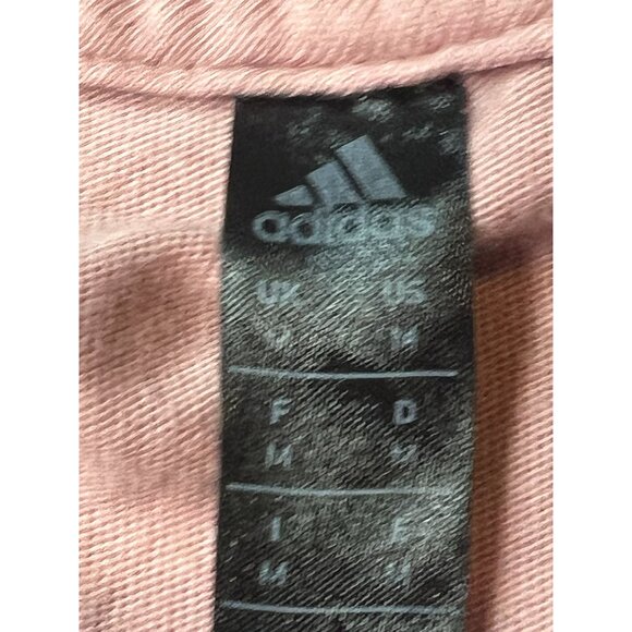 Adidas Pink Cropped T-Shirt With Logo Print Size Medium - Picture 4 of 5
